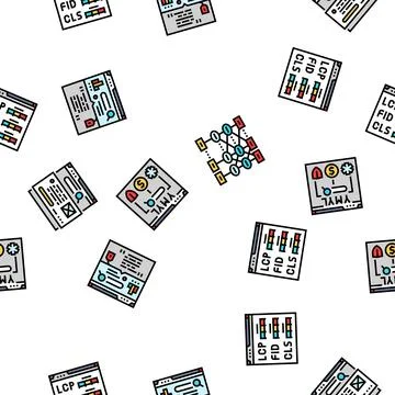 Seo digital optimization strategy seamless pattern vector Stock Illustration