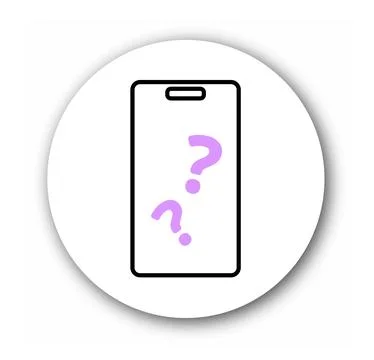 Seo file and approved line icon. Smartphone with questions. Answers to Stock Illustration
