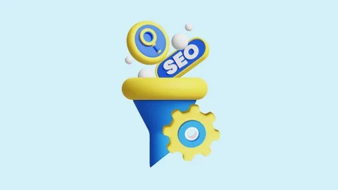 SEO Filter animated 3d icon. Stock Footage 289453710