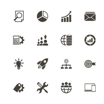 Seo - Flat Vector Icons Illustrazione stock