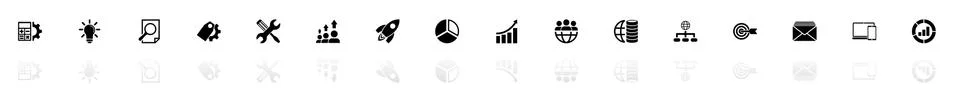 Seo - Flat Vector Icons Illustrazione stock