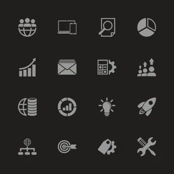 Seo - Flat Vector Icons Stock Illustration