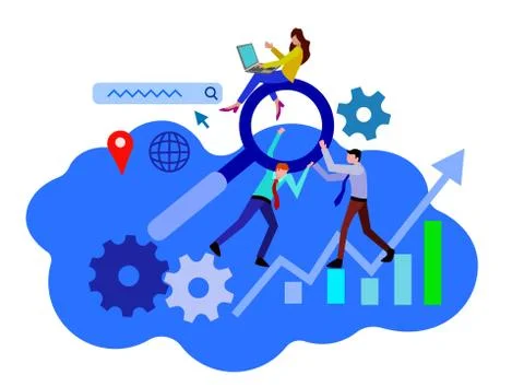 Seo flat vector Stock Illustration