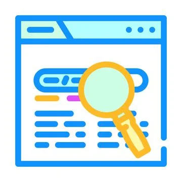 Seo friendly url color icon vector illustration Stock Illustration