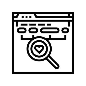 Seo friendly url line icon vector illustration Stock Illustration