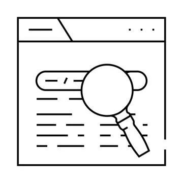 Seo friendly url line icon vector illustration Stock Illustration