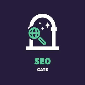 SEO Gate Logo Stock Illustration