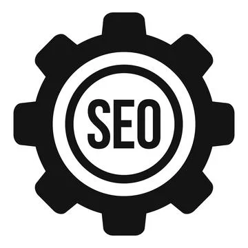 Seo gear engine icon simple vector. Audience content Stock Illustration
