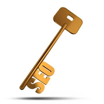 Seo gold key Stock Illustration