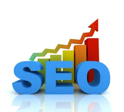 Seo graph  3d illustration Stock Illustration
