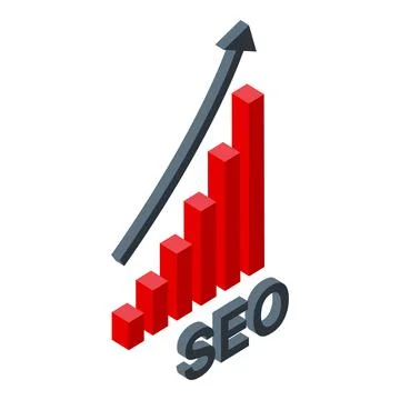 Seo graph icon isometric vector. Data information イラスト素材