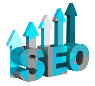 Seo Graph Represents Search Engine 3d Rendering イラスト素材