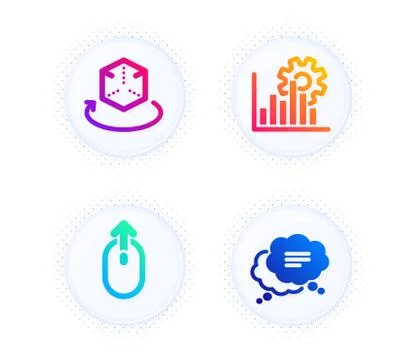 Seo graph, Swipe up and Augmented reality icons set. Text message sign. Vector Stock Illustration