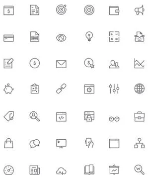SEO icon set Stock Illustration
