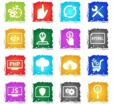 Seo icon set Stock Illustration