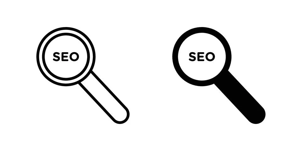SEO icon vector design illustrations Illustrazione stock