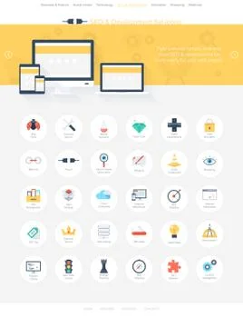 Seo icons Stock Illustration