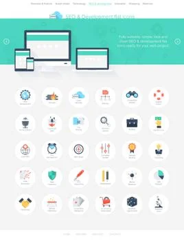 Seo icons Stock Illustration