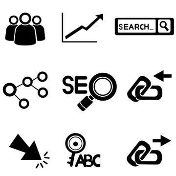 SEO icons Stock Illustration