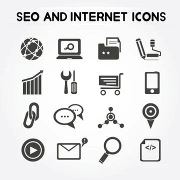SEO icons Stock Illustration