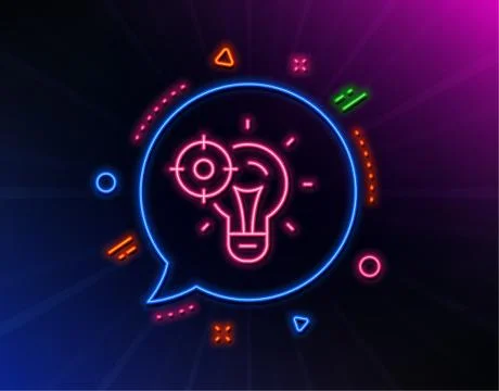 Seo idea line icon. Web targeting sign. Traffic management. Vector Stock Illustration