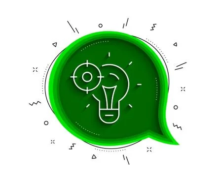 Seo idea line icon. Web targeting sign. Traffic management. Vector Stock Illustration