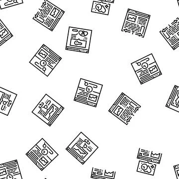 Seo improve top website seamless pattern vector Illustrazione stock