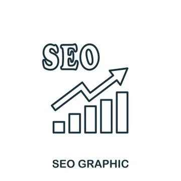 Seo Increase Graphic icon. Mobile apps, printing and more usage. Simple element Illustrazione stock