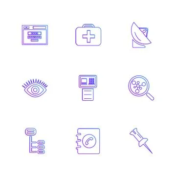 Seo , internet , user interface  , website  , money , code , eps icons set ve Illustrazione stock