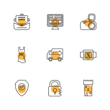 Seo , internet , user interface  , website  , money , code , eps icons set ve 스톡 일러스트