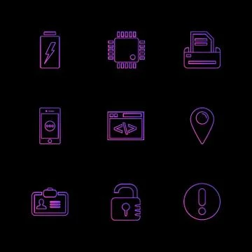 Seo , internet , user interface  , website  , money , code , eps icons set ve Stockillustratie