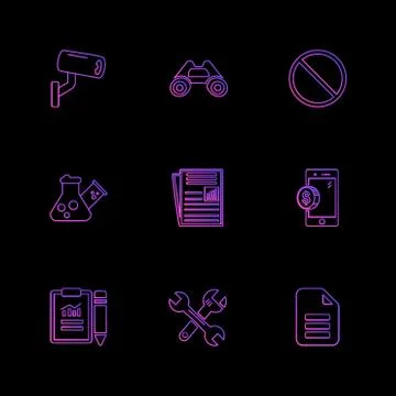 Seo , internet , user interface  , website  , money , code , eps icons set ve Stock-Illustration