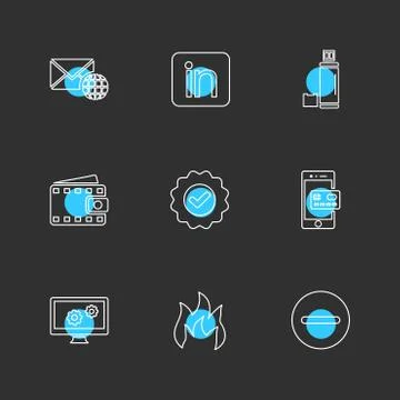 Seo , internet , user interface  , website  , money , code , eps icons set ve Illustrazione stock