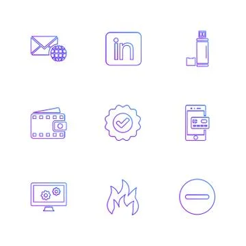 Seo , internet , user interface  , website  , money , code , eps icons set ve Stock Illustration