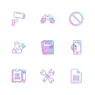 Seo , internet , user interface  , website  , money , code , eps icons set ve Stock Illustration