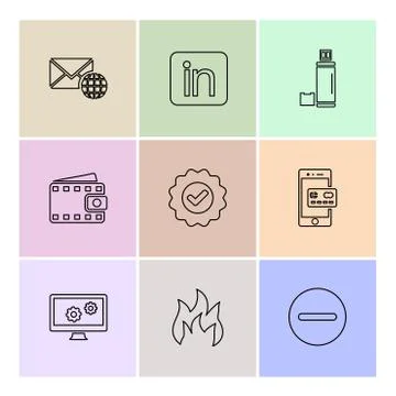 Seo , internet , user interface  , website  , money , code , eps icons set ve Illustrazione stock