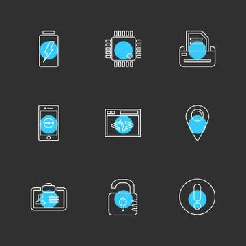 Seo , internet , user interface  , website  , money , code , eps icons set ve Illustrazione stock