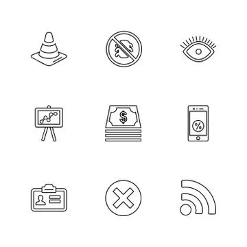 Seo , internet , user interface  , website  , money , code , eps icons set ve Illustrazione stock