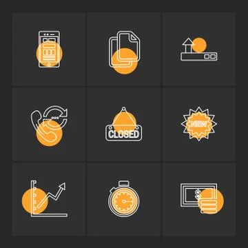 Seo , internet , user interface  , website  , money , code , eps icons set ve Stockillustratie