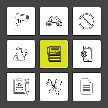 Seo , internet , user interface  , website  , money , code , eps icons set ve Stockillustratie