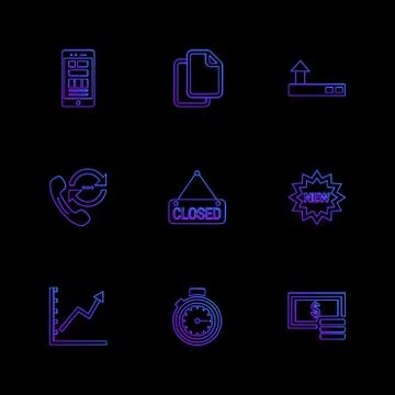 Seo , internet , user interface  , website  , money , code , eps icons set ve Stockillustratie