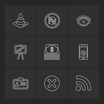 Seo , internet , user interface  , website  , money , code , eps icons set ve Stockillustratie