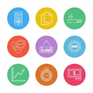 Seo , internet , user interface  , website  , money , code , eps icons set ve Illustrazione stock