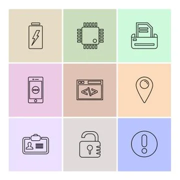 Seo , internet , user interface  , website  , money , code , eps icons set ve Illustrazione stock