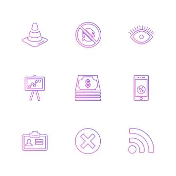 Seo , internet , user interface  , website  , money , code , eps icons set ve Illustrazione stock