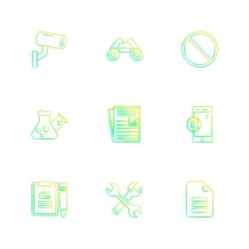 Seo , internet , user interface  , website  , money , code , eps icons set ve Stockillustratie