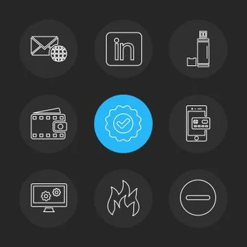 Seo , internet , user interface  , website  , money , code , eps icons set ve Stockillustratie