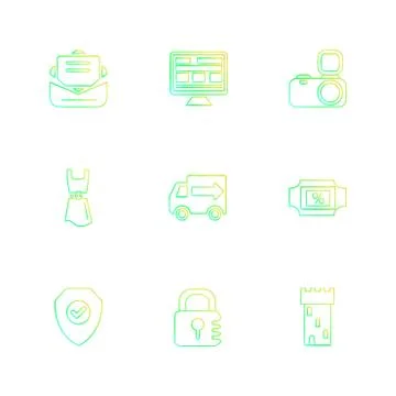 Seo , internet , user interface  , website  , money , code , eps icons set ve 스톡 일러스트