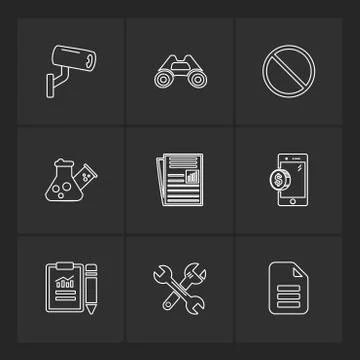 Seo , internet , user interface  , website  , money , code , eps icons set ve Stock Illustration