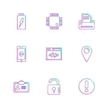 Seo , internet , user interface  , website  , money , code , eps icons set ve Illustrazione stock